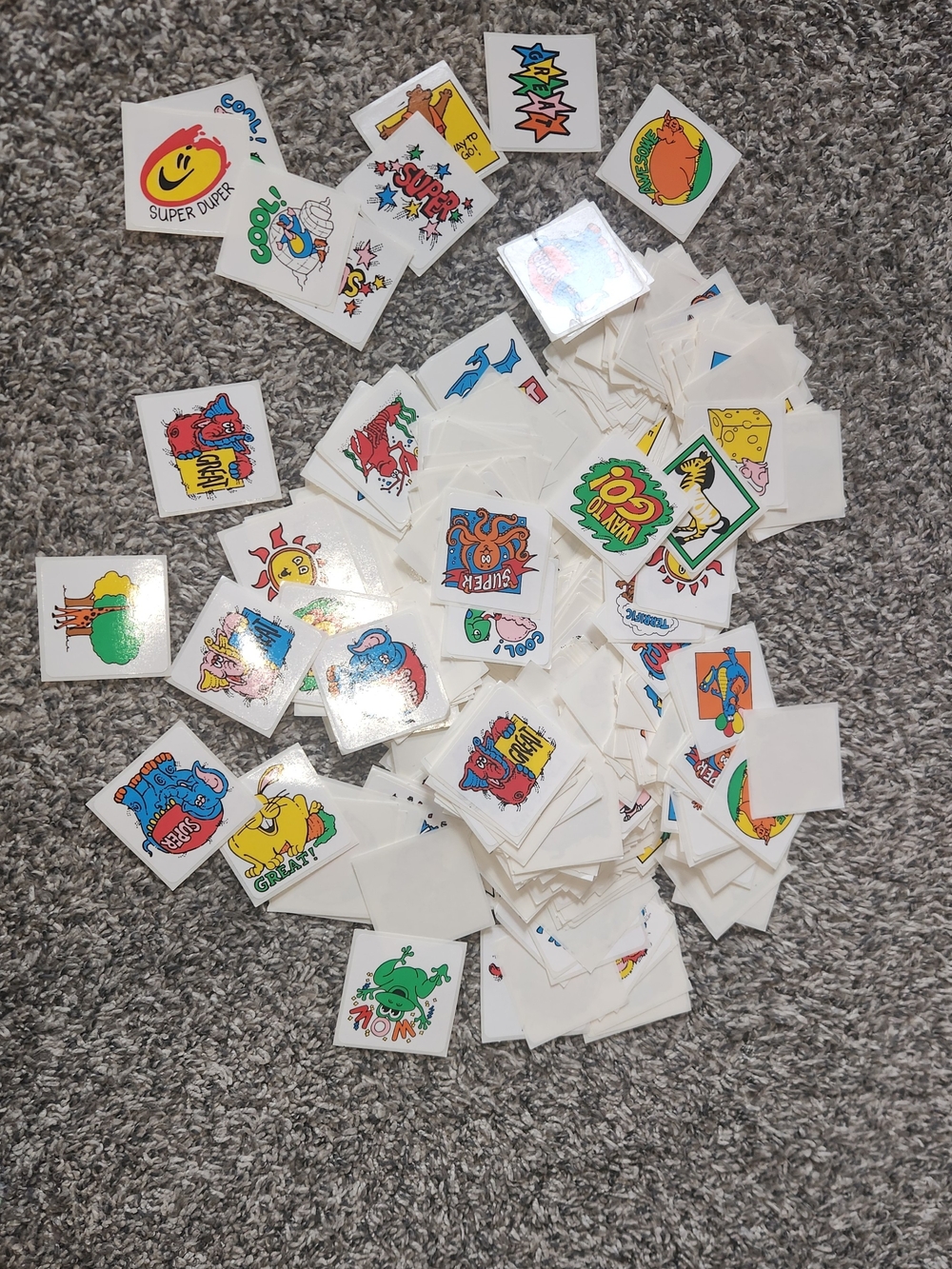 Vintage 80s/90s Children Teacher Homework Chart Reward 200+ Count Sticker Lot